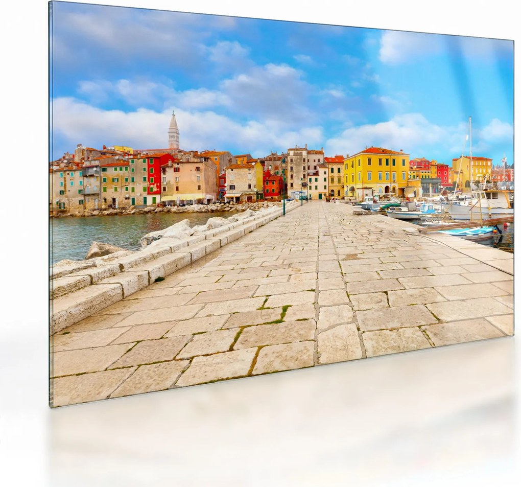 Obraz na szkle - Stare istryjskie miasto Poreč, Chorwacja (70x50 cm)