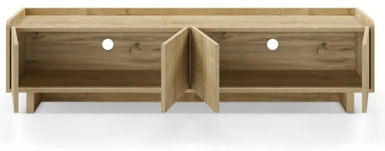 Szafka pod TV w dekorze dębu w naturalnym kolorze 180x45x40 cm Daira – Marckeric
