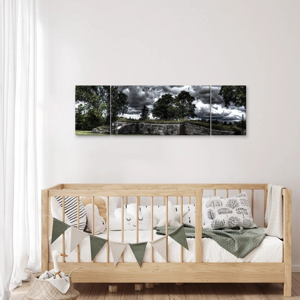 Obraz zachmurzonego nieba (170x50 cm)
