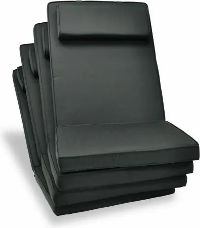 Zestaw 4 poduszek na krzesło Garth - antracyt