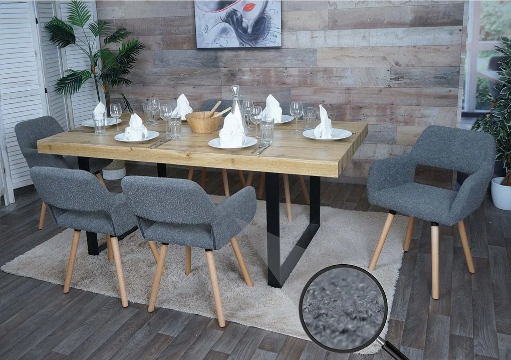 Krzesło do jadalni MCW-A50 II (zestaw 6 sztuk),  ciemnoszary