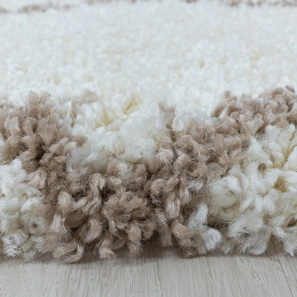 Dywan shaggy Alvor kratka kremowy 80 cm x 250 cm