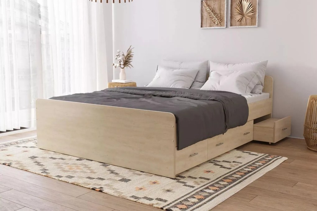 Łóżko 80262 90x200 z szufladami KOŁO MK FOAM