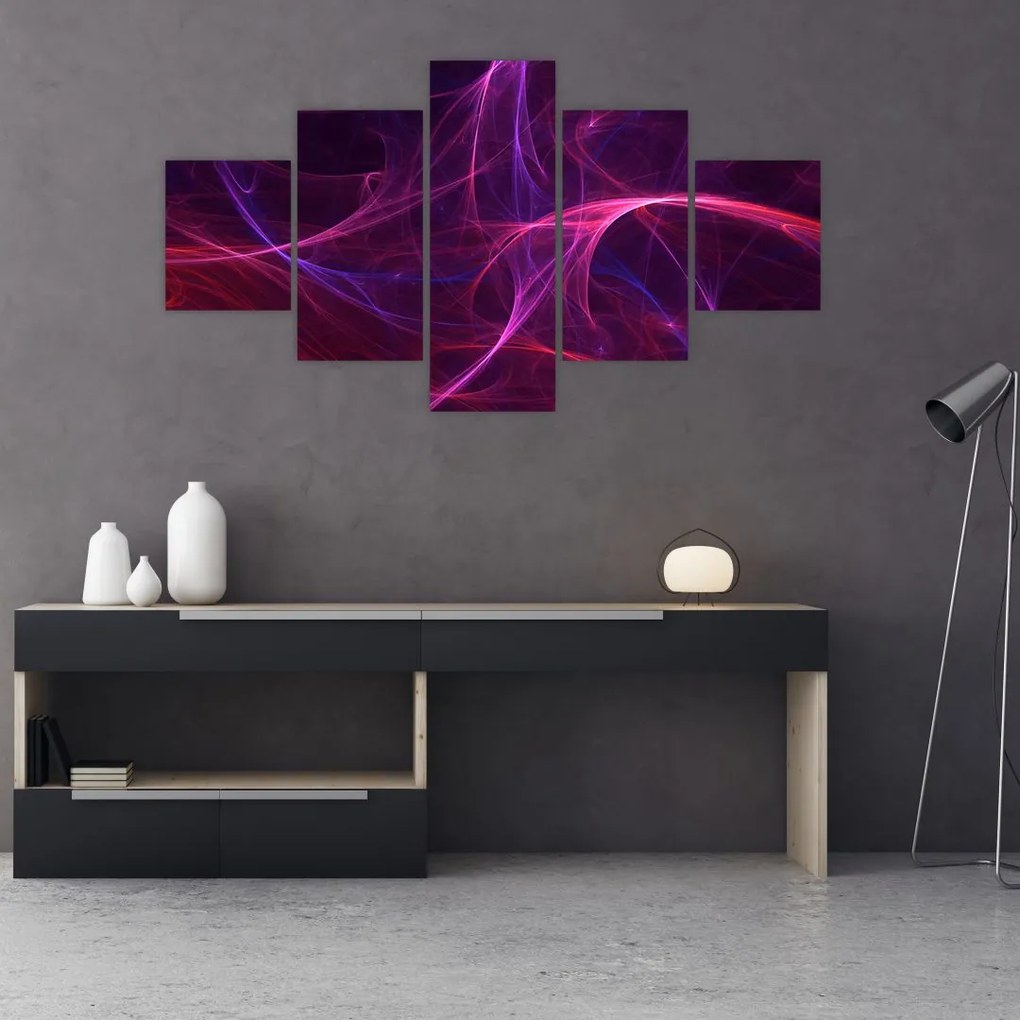 Abstrakcyjny obraz krzywych (125x70 cm)