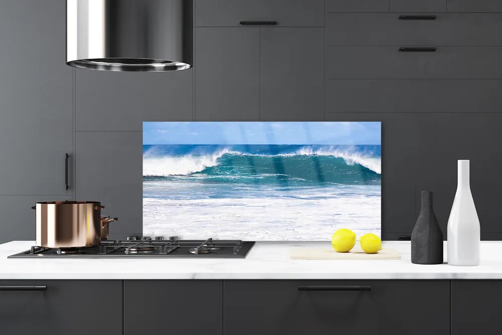 Panel Szklany Dynamika Morskiej Fali