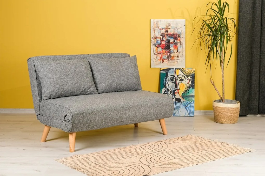 Sofa rozkładana Folde 2 jasnoszara