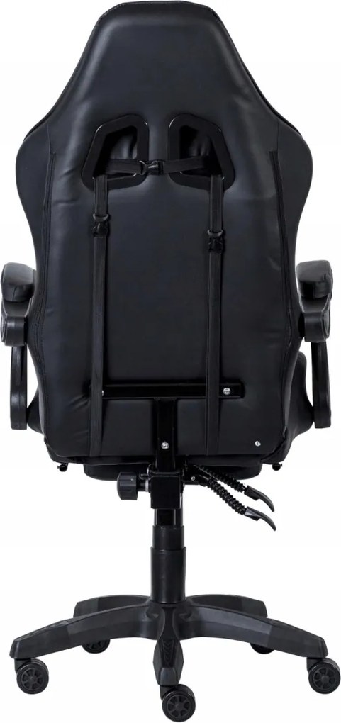 Fotel gamingowy z podnóżkiem Raxor, kolor czarno-biały