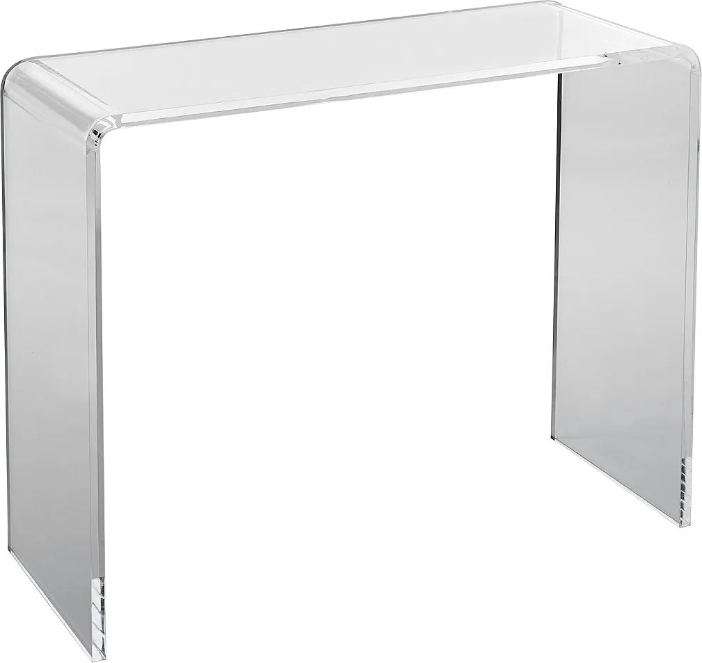 Stoł Konsola z Akrylu SucceBuy, Transparentna Stoł Pomocnicza dla Holu Wejściowego, 97 X 38 X 74 CM