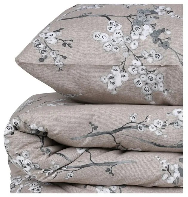 Brązowa pościel dwuosobowa z bawełny renforcé 240x220 cm Chicory – Mijolnir