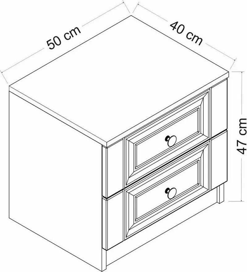 Szafka nocna Kale White