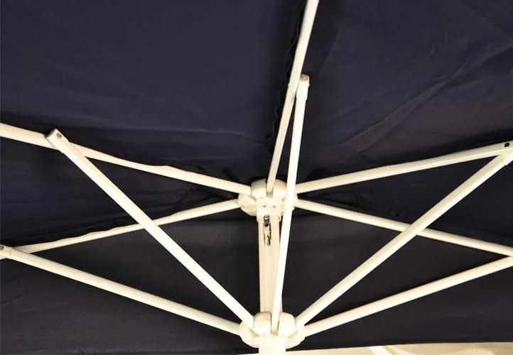 Półokrągły parasol balkonowy 270 cm beżowy, podstawa