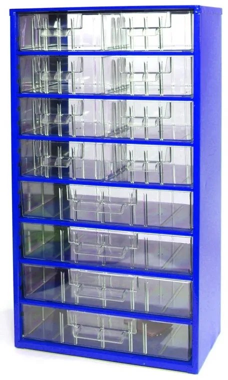 Metalowa szafa z szufladami, 306 x 155 x 552 mm, 8x M, 4x L