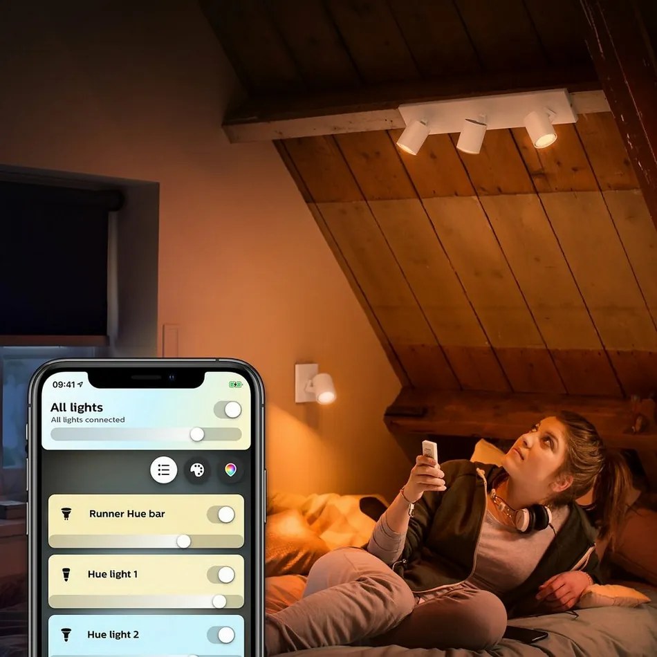 Oświetlenie punktowe LED Philips Hue 53093/31/P6Runner 3x 5,5 W, białe