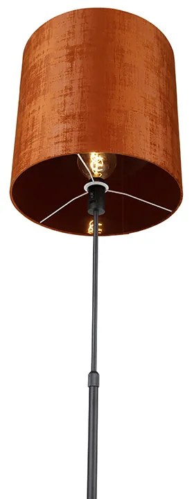Lampa stojąca z czarnym kloszem w kolorze czerwonym 40 cm regulowana - Parte Nowoczesny Oswietlenie wewnetrzne