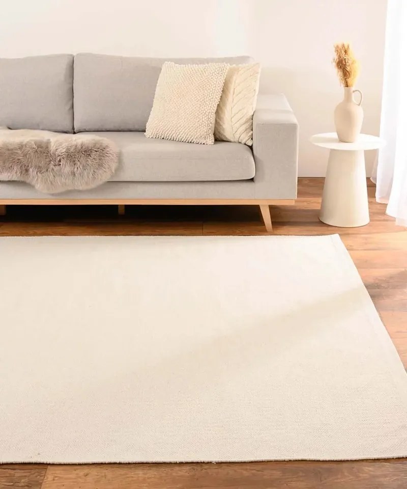 Dywan 100 % bawełna Zaran Organic Ecru 120 cm x 170 cm
