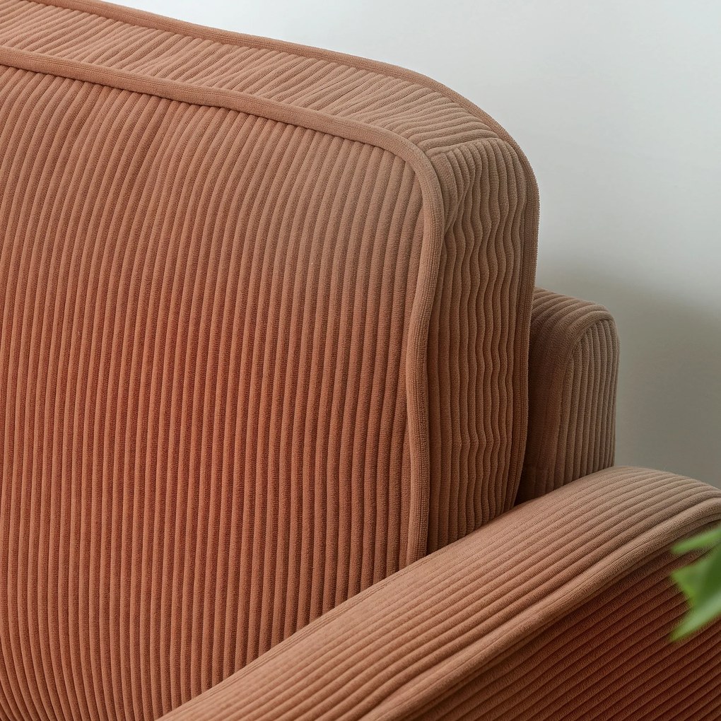 HOMCOM Sofa dwuosobowa z przestrzenią do przechowywania i solidnymi drewnianymi nogami, do salonu, sypialni, 117 x 63 x 79 cm, Różowy