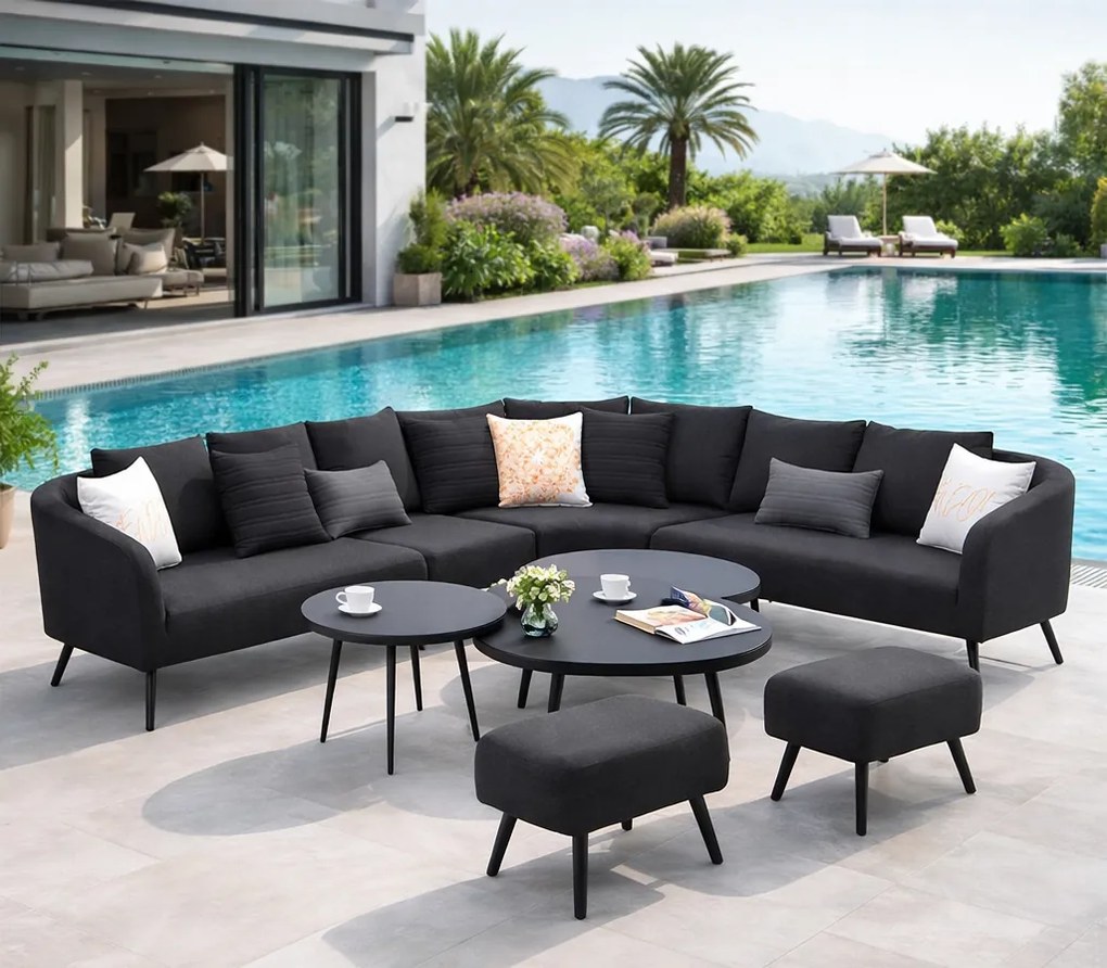 Doppler MELIA LIKA-TEX® ogrodowy zestaw wypoczynkowy antracyt