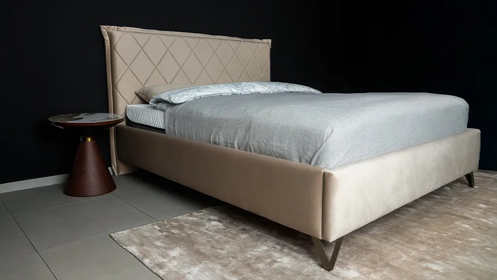 Łóżko tapicerowane Mateo wersja Light z pojemnikiem lub bez