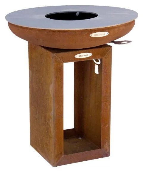 Brązowy grill zewnętrzny na węgiel Remundi Carus S, ø 62 cm