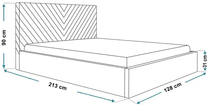 Tapicerowane łóżko 120x200 Werti 3X - 36 kolorów