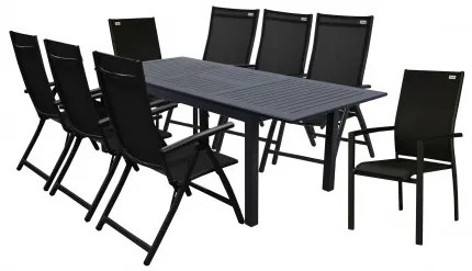 EXPERT ANTHRACITE - zestaw ogrodowy aluminiowy 6+2+1