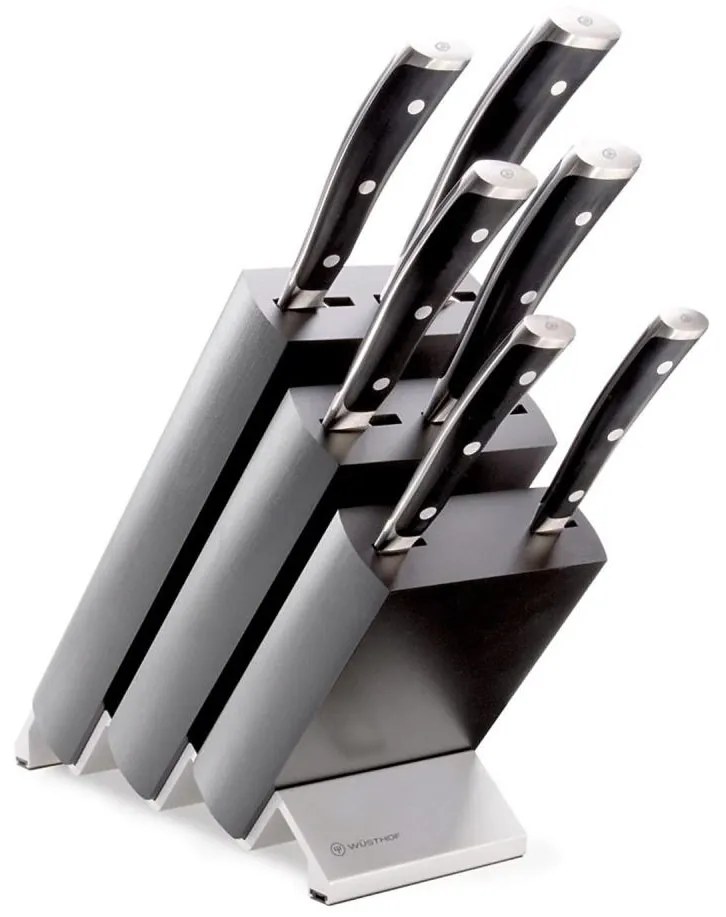 Wüsthof CLASSIC IKON 7-częściowy zestaw noży kuchennych z blokiem, jesion/czarny