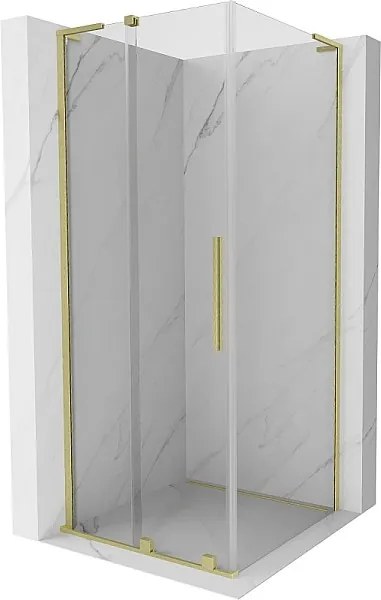 Mexen Velar L kabina prysznicowa rozsuwana 120 x 120 cm, transparent, złota szczotkowana - 871-120-120-03-55