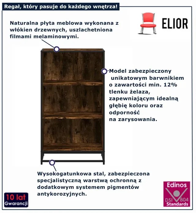 Regał stojący przydymiony dąb R8-C94