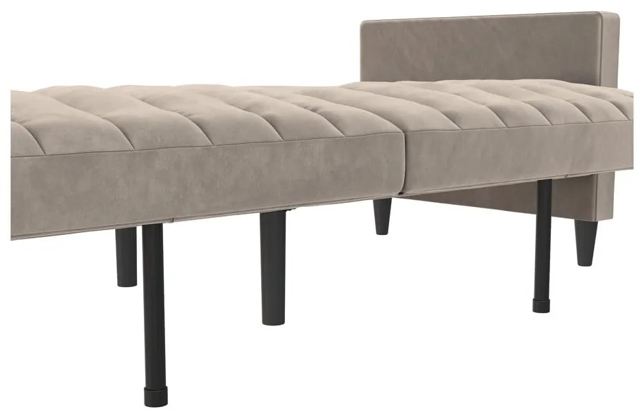 Jasnoszara aksamitna sofa 207 cm Celine – Støraa