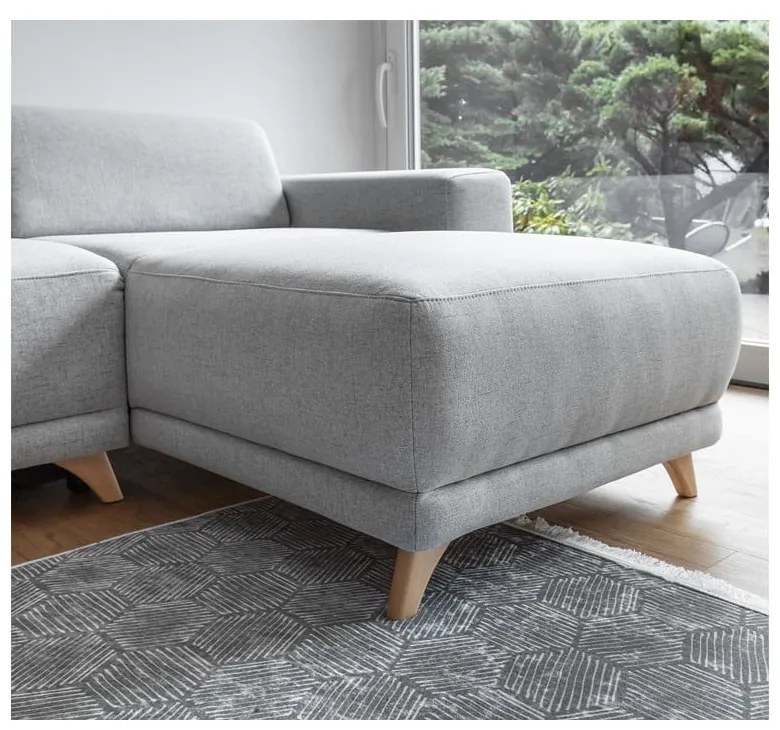 Jasnoszary rozkładany/ze schowkiem narożnik Classy Sophie – Miuform
