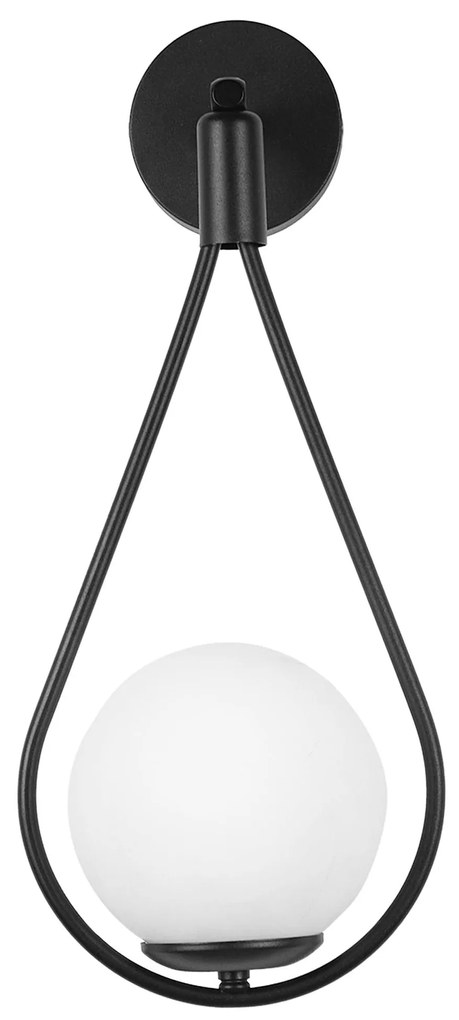 Kinkiet G093-1W Czarno Biały