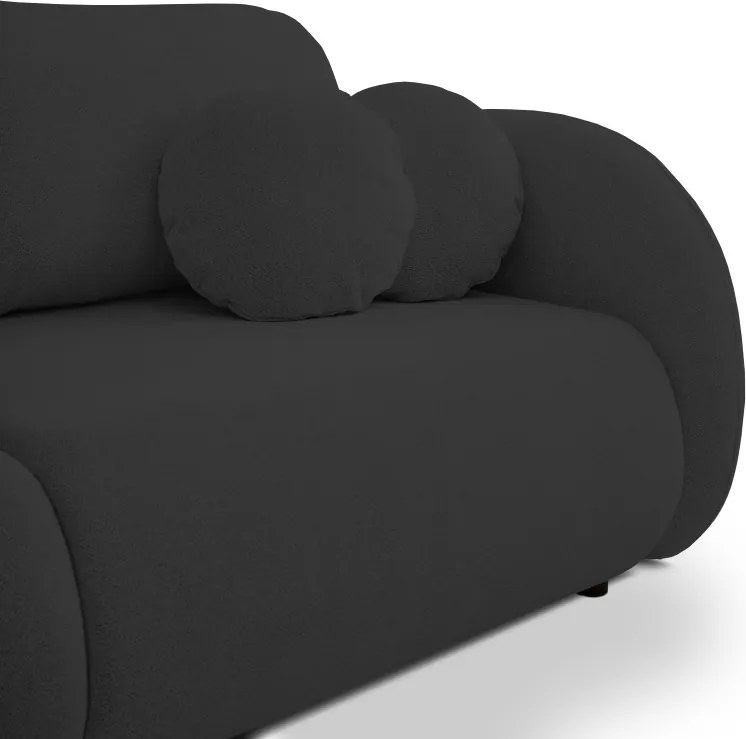 Sofa LOOP z funkcja spania i pojemnikiem CZARNY RAVEN 18