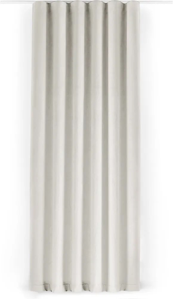 Kremowa aksamitna zasłona częściowo zaciemniająca (dimout) 400x175 cm Velto – Filumi