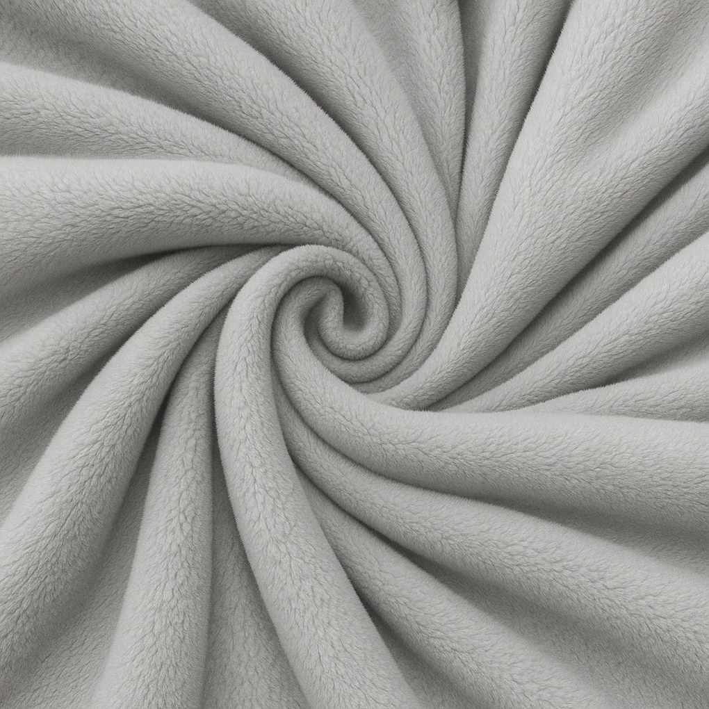 Koc Szary Gładki 160x200cm Miękki Ciepły Przytulny do domu salonu sypialni