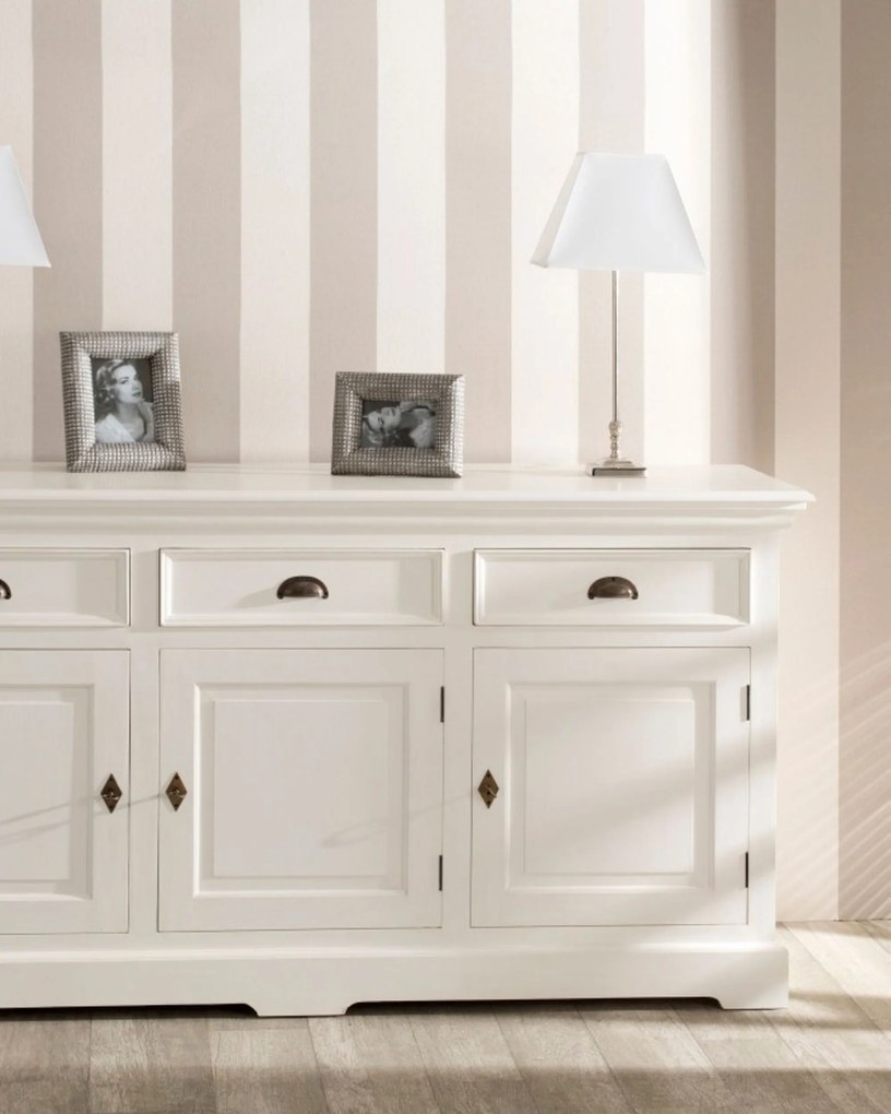 Komoda Brighton 3 szuflady + 3 drzwi white