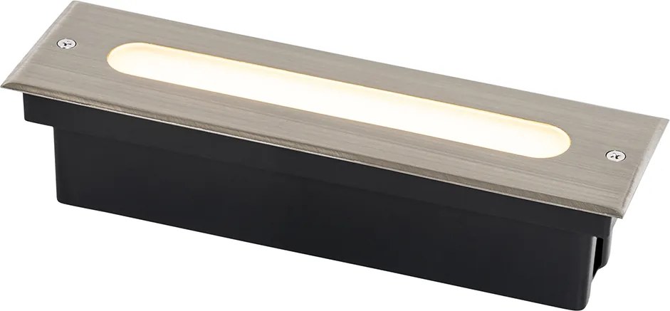 Nowoczesny klosz do zabudowy stalowy 30 cm z LED IP65 - Eline