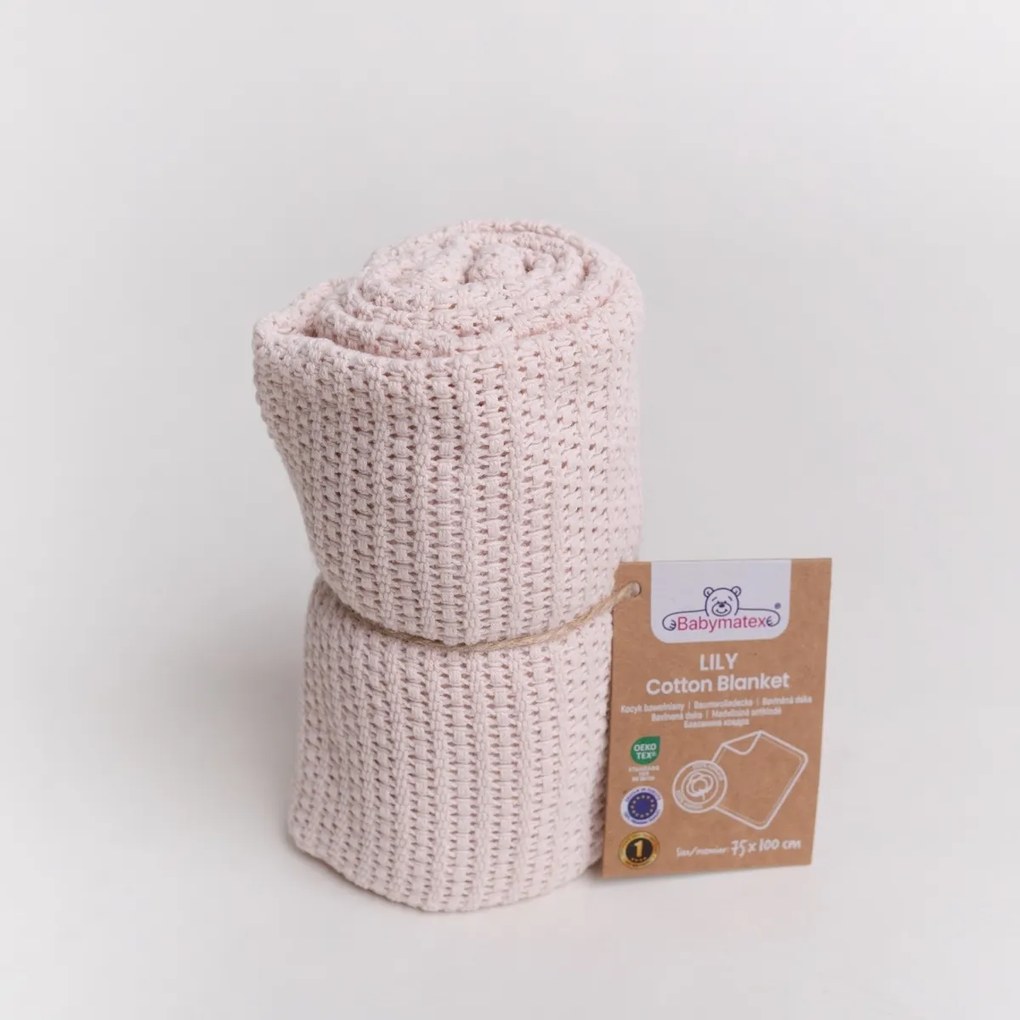 Babymatex Kocyk dziecięcy Lili pudrowy, 75 x 100 cm