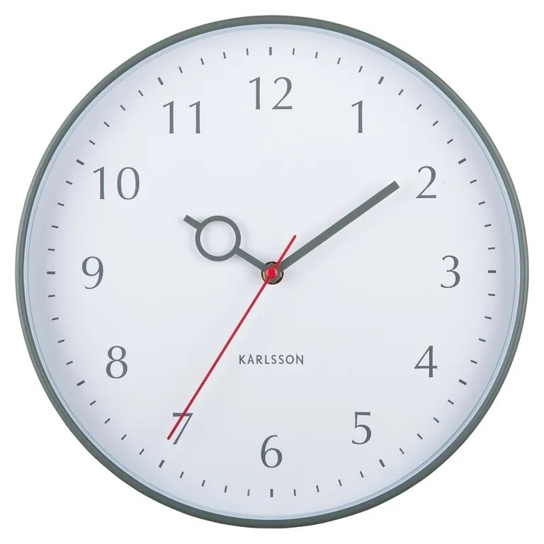 Karlsson 5992GR designerski zegar ścienny zielony,średnica 30 cm
