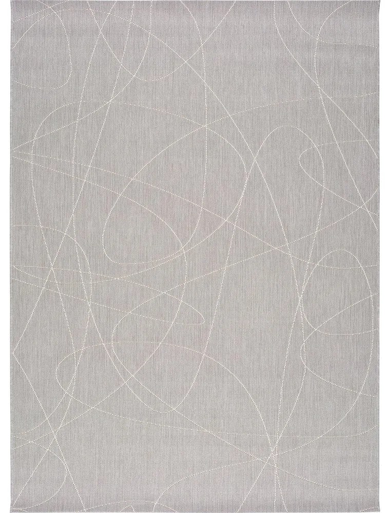 Szary dywan zewnętrzny Universal Hibis Line, 160x230 cm