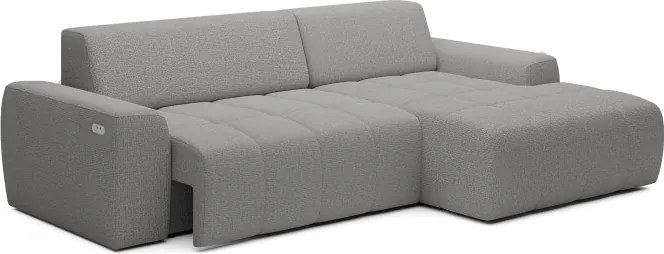 Narożnik SAVIO Prawostronny z Elektryczną Regulacją wolnostojący tkanina KANSAS 14 Jasny Szary WERSAL