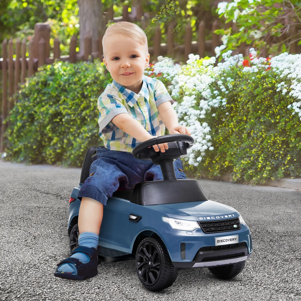 AIYAPLAY Elektryczny samochód dla dzieci 6V, Land Rover, tryb jazdy/pchania, reflektory, muzyka, Błękitny