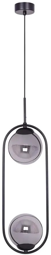 Nowoczesna lampa wisząca z grafitowymi kloszami - A199 A2-S01