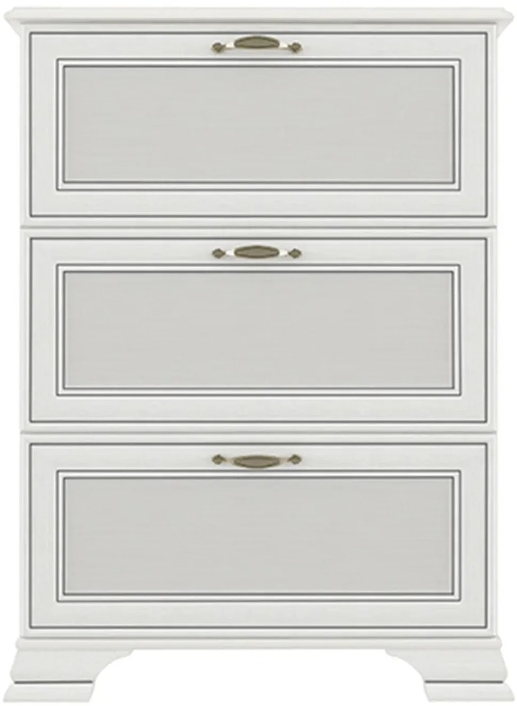 Duża trzydrzwiowa szafka na buty fineline crema L3-K56