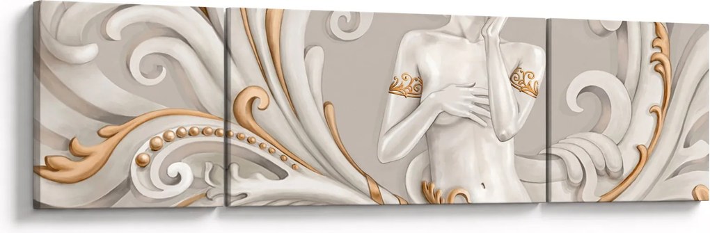 Obraz bogini na ozdobnym tle (170x50 cm)