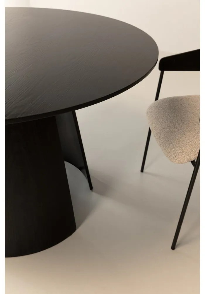 Okrągły stół z czarnym blatem ø 120 cm Zuri – MOME