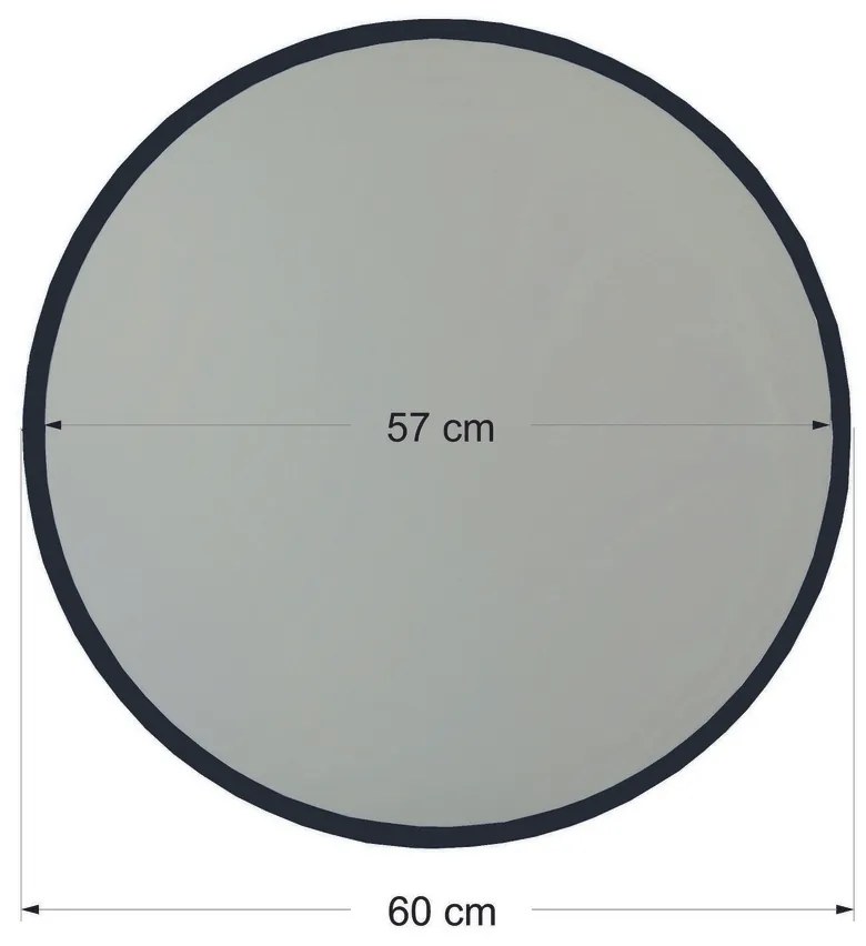 Lustro Yuvarlak Ayna Siyah 60 cm