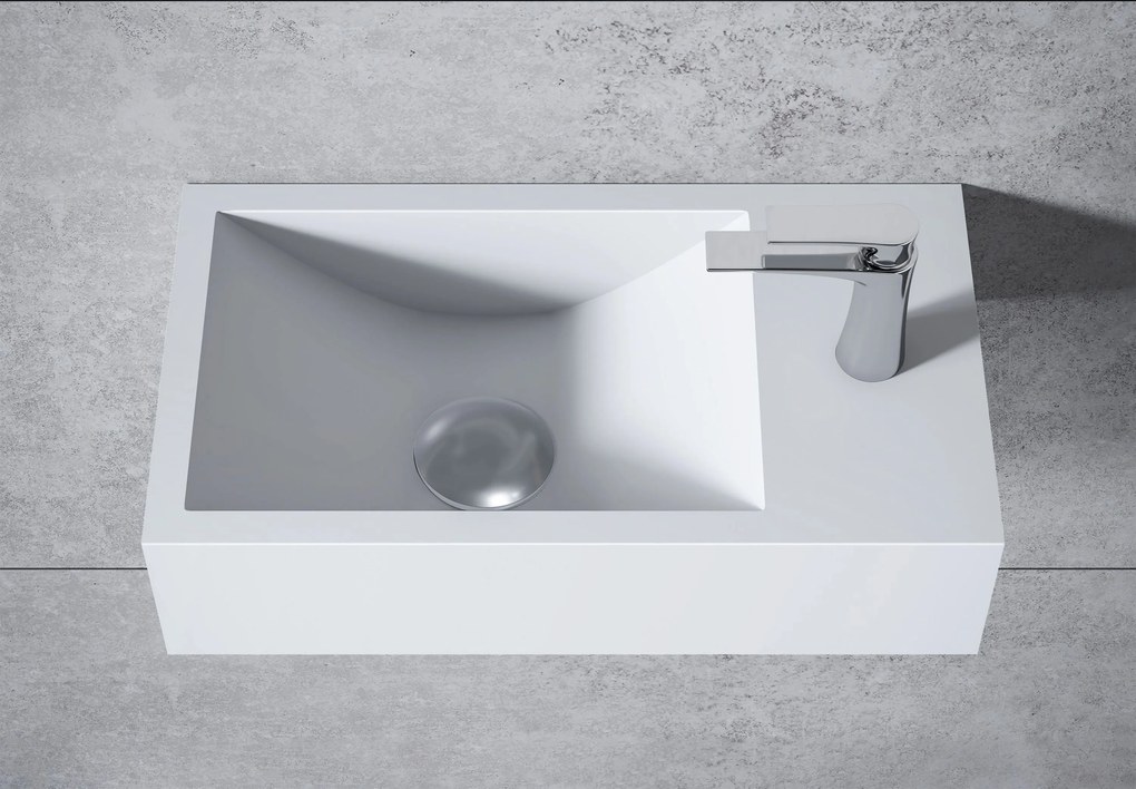 Umywalka ścienna BA18 z odlewu mineralnego