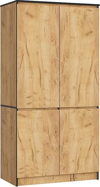 Szafa AKORD S90 4 drzwi Dąb Craft 90x51x180 cm