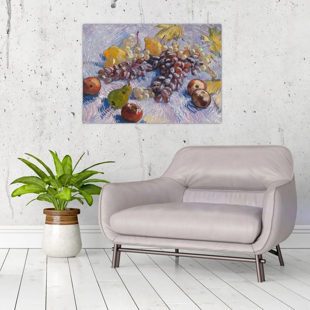 Obraz - Vincent van Gogh, Grapes, Lemons, Pears, and Apples, reprodukcje (70x50 cm)