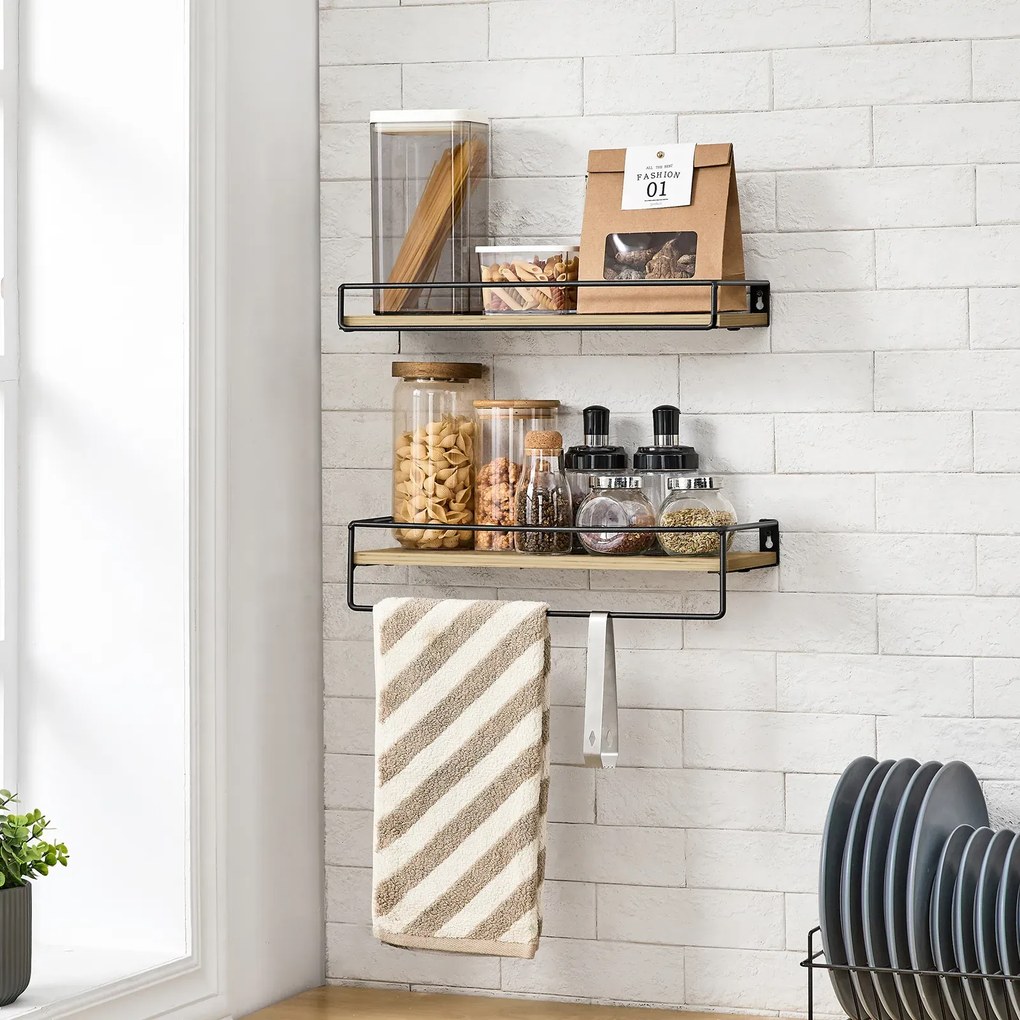 Zestaw 2 półek ściennych dąb artisan M4-B07